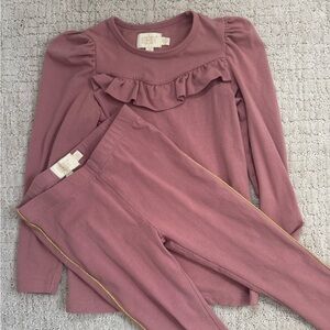 Creamie Girls' Ruffle Top and Leggings Set Size 5